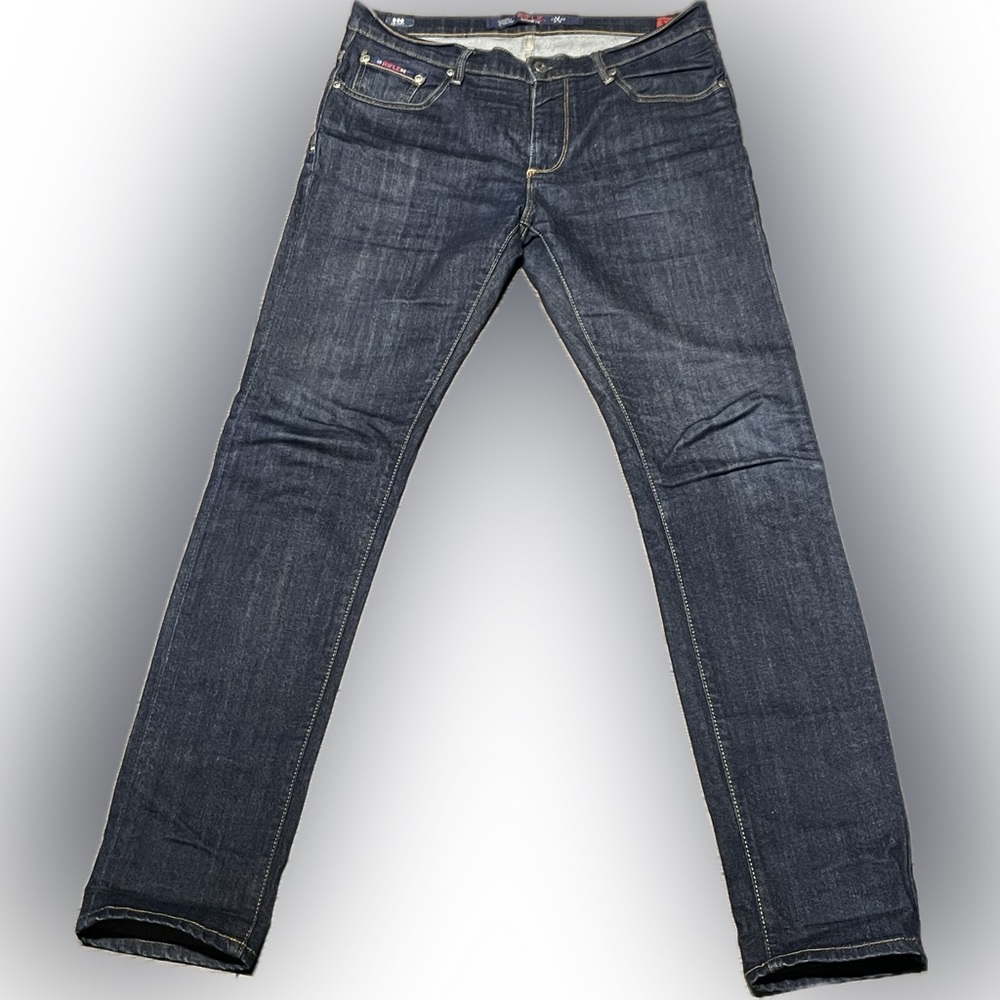 Men jeans dark blue size 30 skinny fit 99% cotton 1% elastane